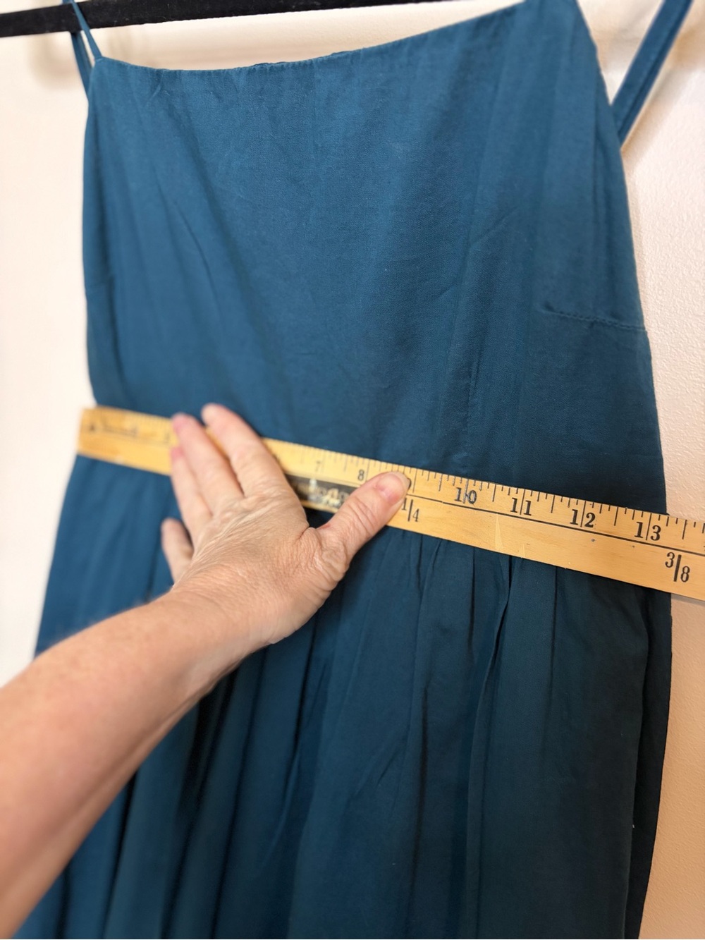 Abercrombie and Fitch Dark Teal Spaghetti-Strap Maxi Dress #1353 - Picture 6 of 9